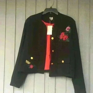 A N D  New Day Floral Black Blazer 18